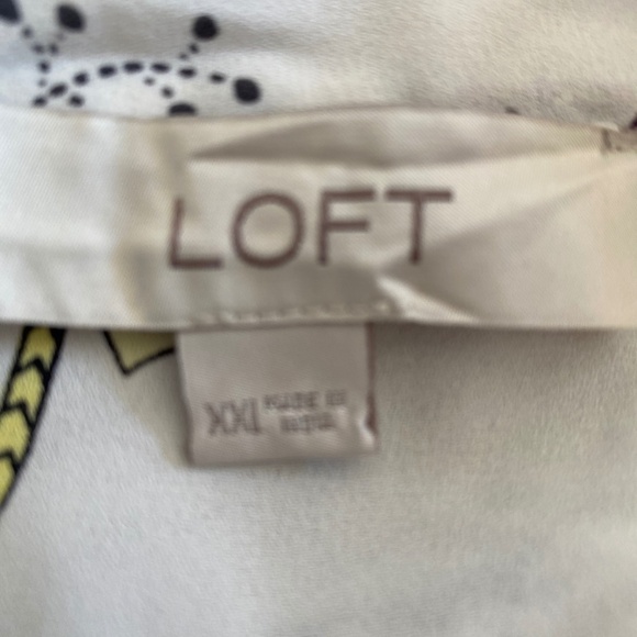 Loft Ruffle Blouse with Tie Size L *Altered from Size XXL* - Picture 2 of 4